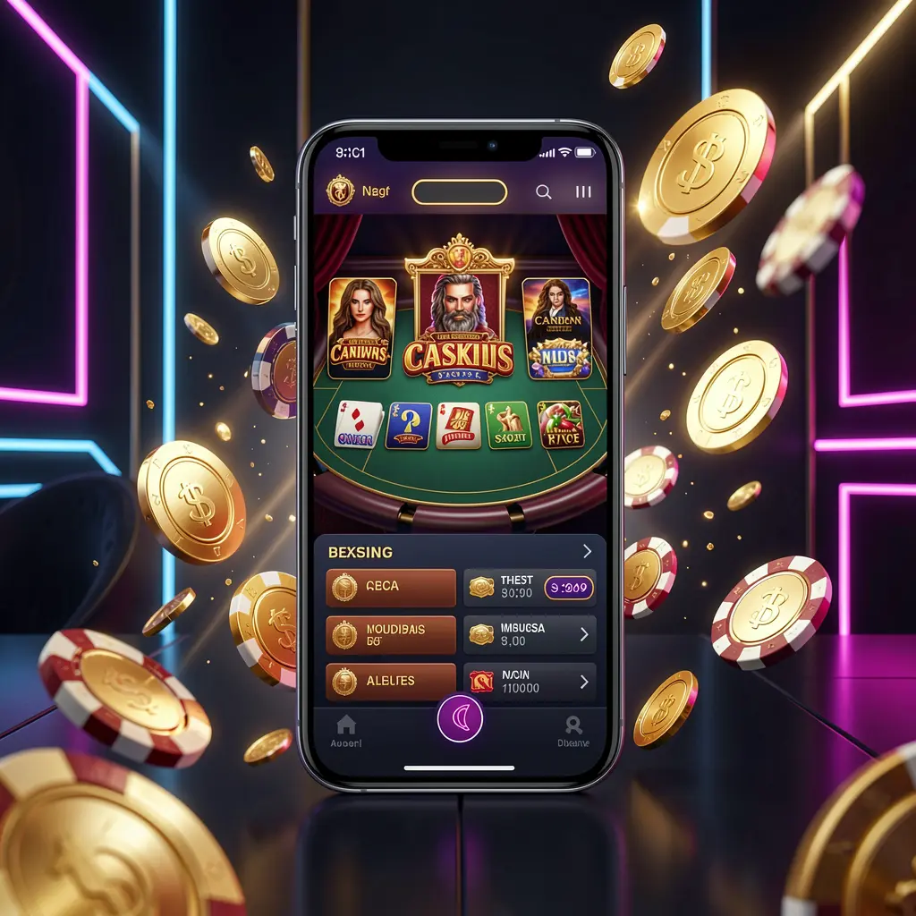VEGASPH online casino mobile app hero banner showing a modern smartphone with glowing casino interface, golden coins and poker chips flying around against a dark luxury background with neon accents VEGASPH online casino mobile app hero banner showing a modern smartphone with glowing casino interface, golden coins and poker chips flying around against a dark luxury background with neon accents